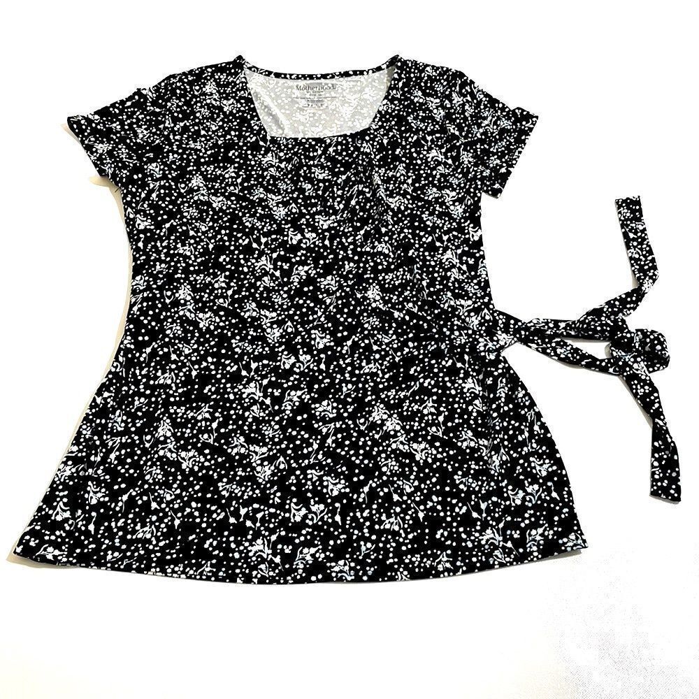 Motherhood Nursing Side Tie Short Sleeve Top